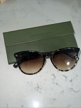 Longchamp Tortoiseshell Sunglasses with Brown Gradient Lenses